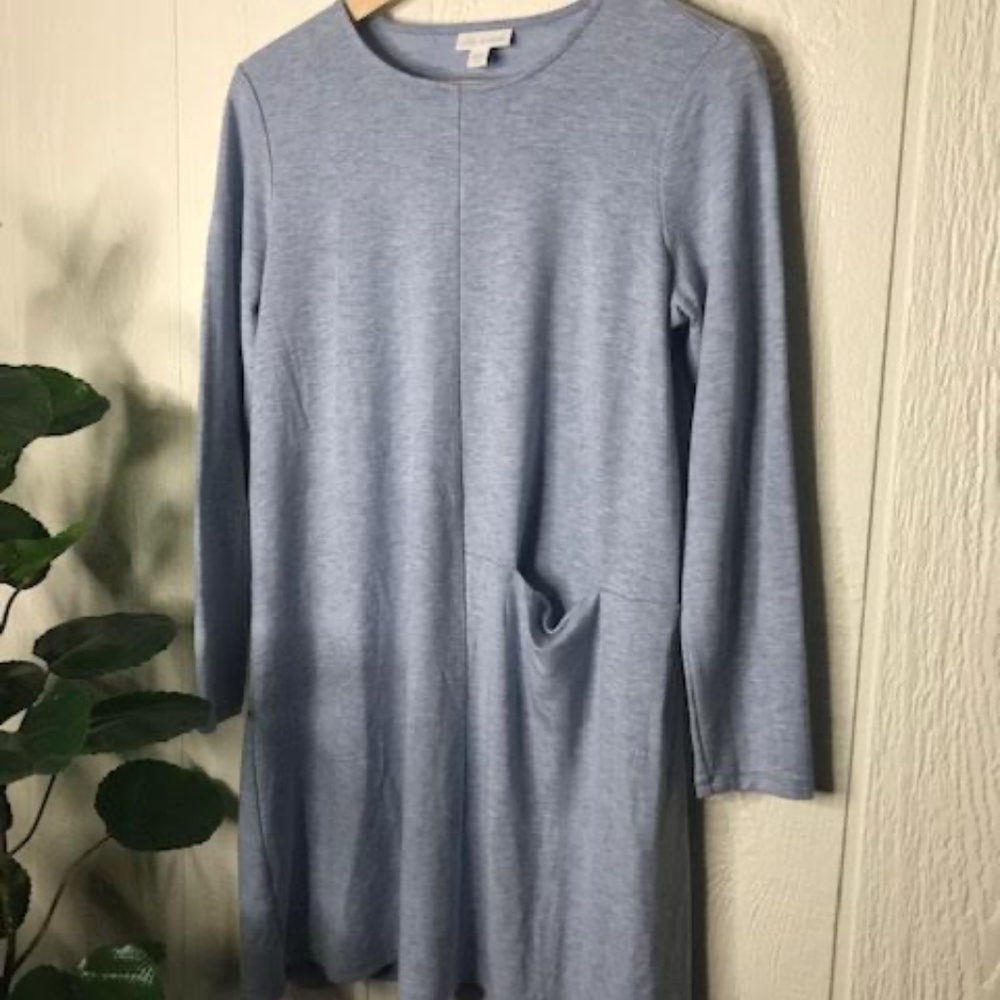PURE JILL LT BLUE TUNIC POCKET DRESS SZ. S/P